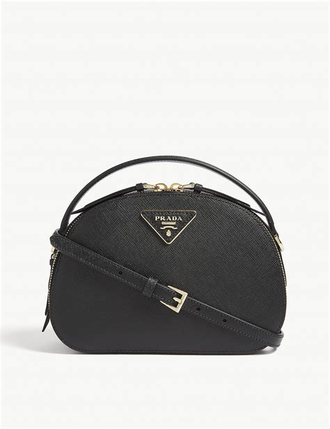 prada classic saffiano crossbody black|prada odette saffiano.